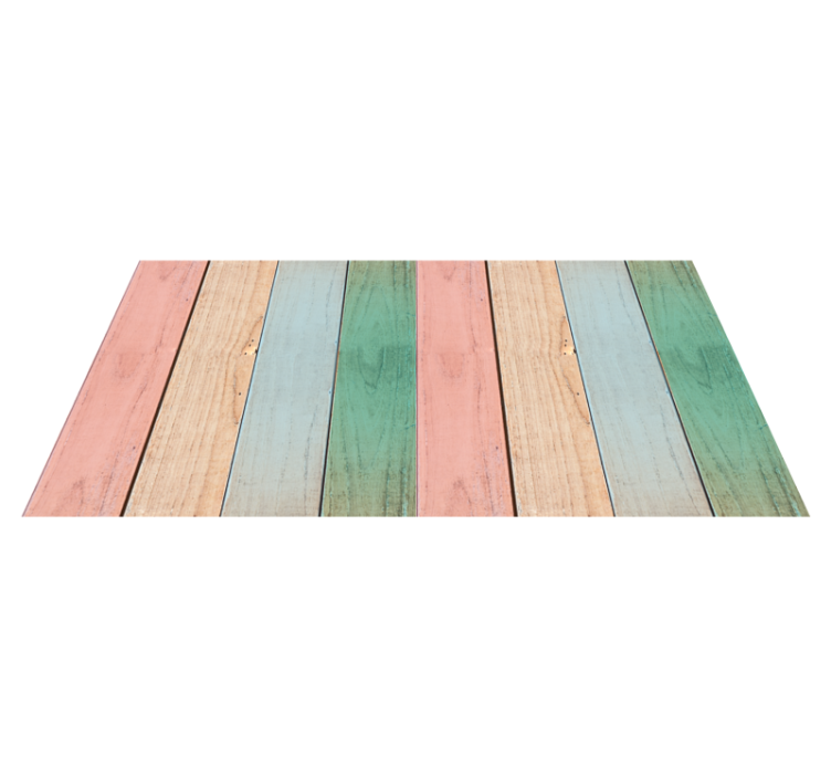 Pastel Plank Surface wood effect vinyl rug - TenStickers