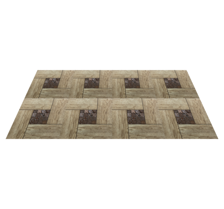 Textured Pattern wood effect vinyl rug - TenStickers