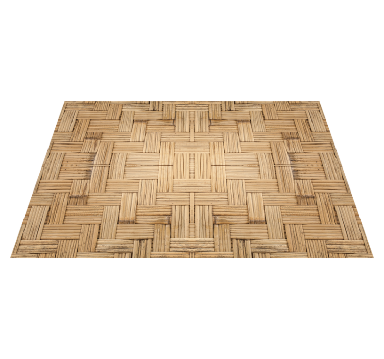 Bamboo Weave Style living room vinyl rug - TenStickers
