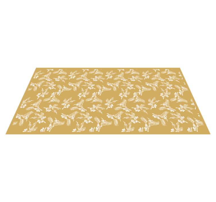 Elegant Hummingbirds Blossom nature vinyl rug - TenStickers