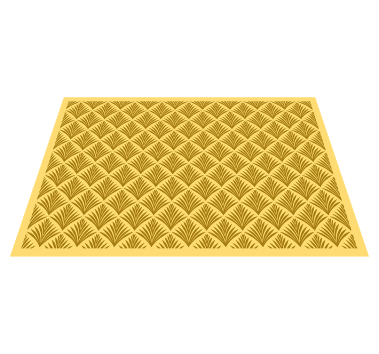 FAN PATTERN YELLOW tile vinyl rug - TenStickers