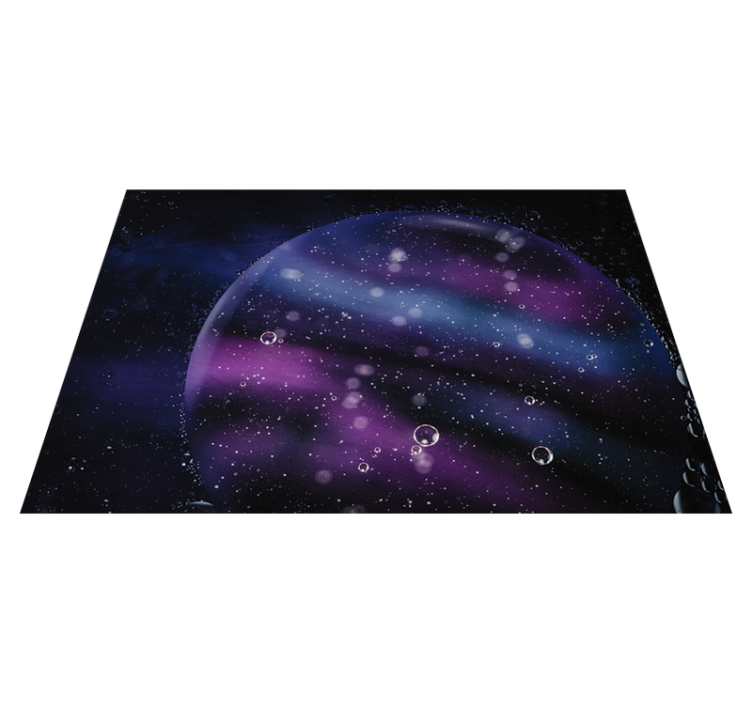 Cosmic bubble illusion star vinyl rug - TenStickers
