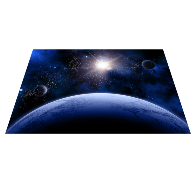 Cosmic starry scene kids vinyl rug - TenStickers