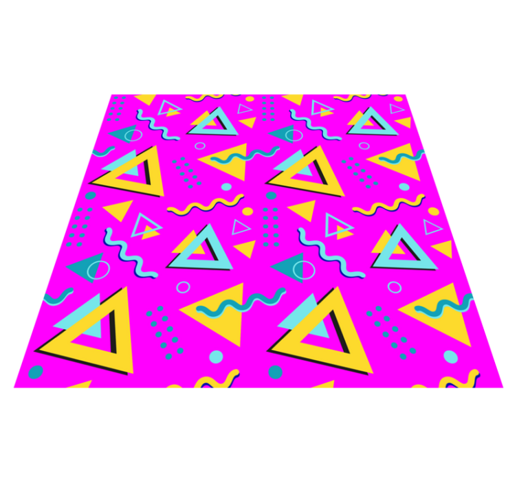 1980s memphis pattern geometric vinyl rug - TenStickers