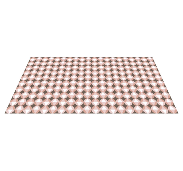 Pink Geometric Motif bathroom vinyl rug - TenStickers