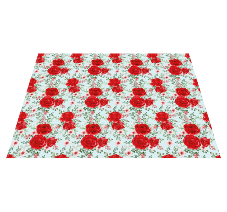 Red Floral Elegance carpet roses - TenStickers