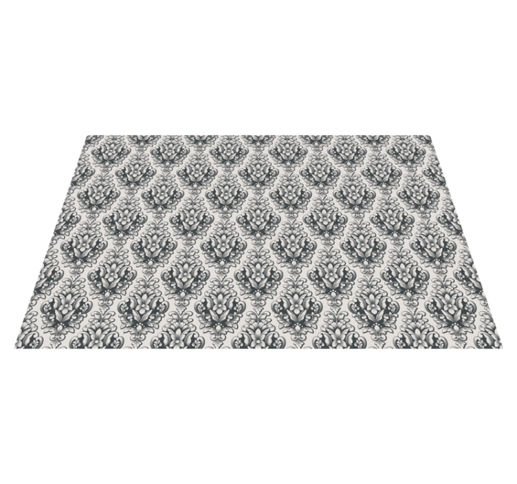 Baroque Tile Pattern vintage vinyl rug - TenStickers