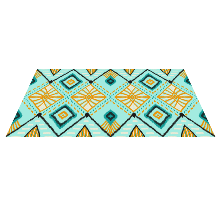Tribal Geometric Pattern ethnic vinyl rug - TenStickers