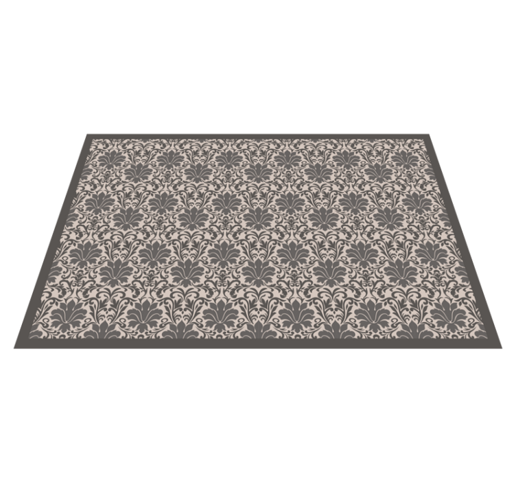 Elegant Damask Pattern stone effect vinyl rug - TenStickers