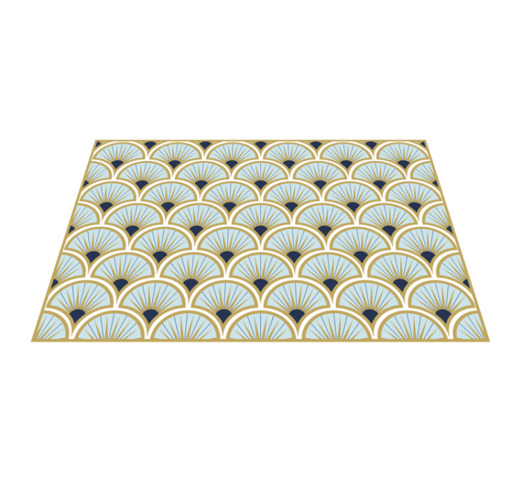 Geometric Fan Pattern geometric rug - TenStickers