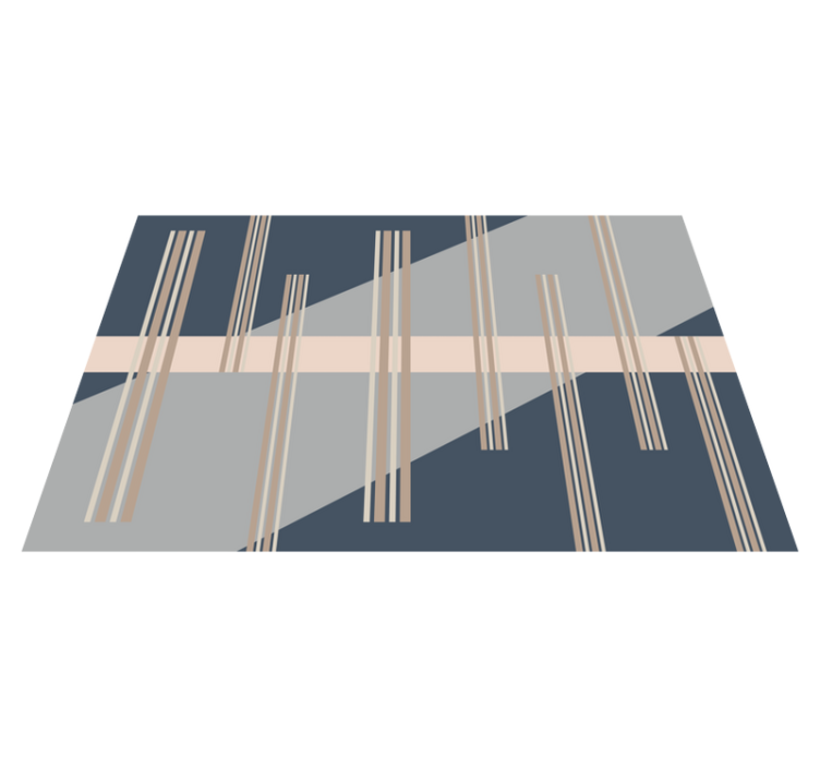 Striped Aesthetic striped vinyl rug - TenStickers