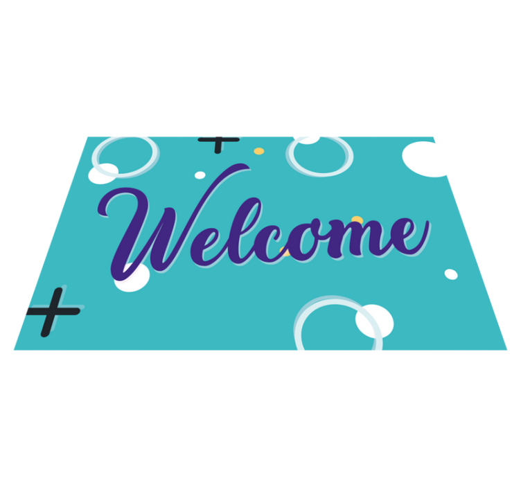 Nice welcome text entrance hall vinyl carpet - TenStickers