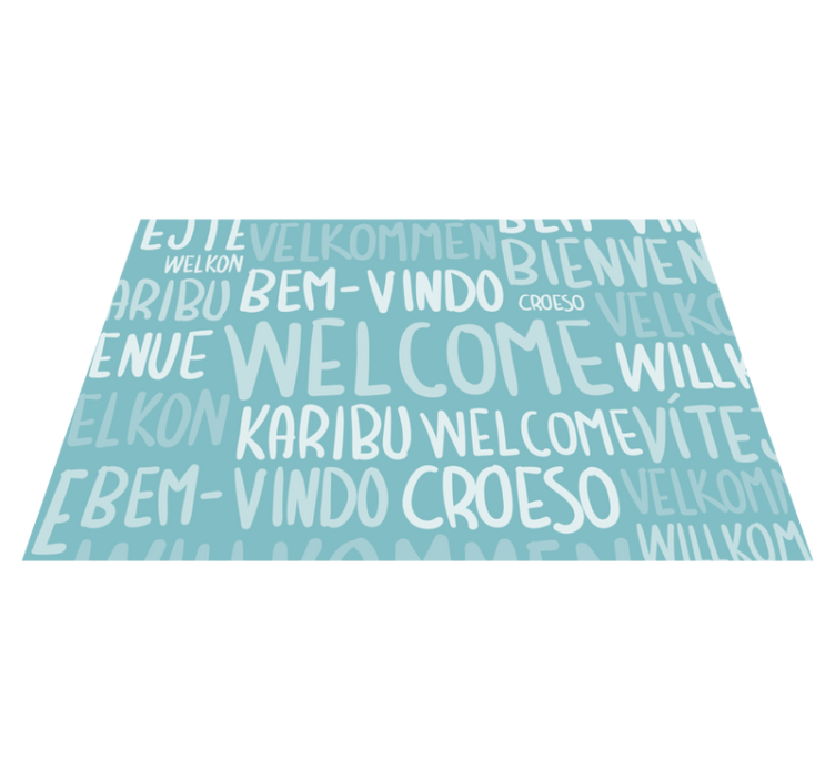 Multilingual Welcome Text custom rug - TenStickers