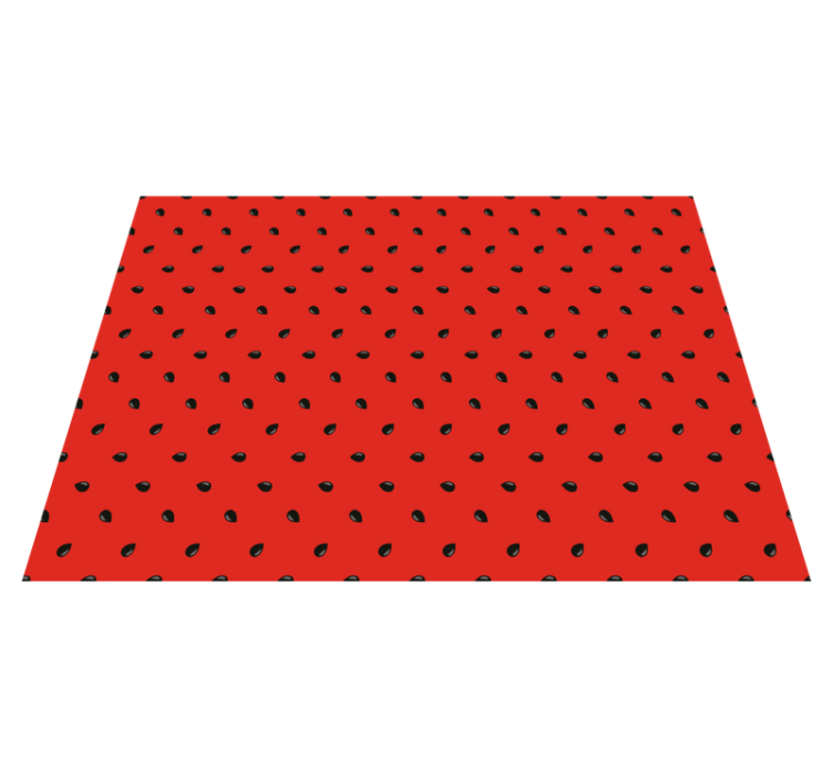 Red Seed Pattern kitchen vinyl rug - TenStickers