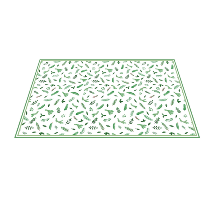Leaves  pattern Xmas-decor Christmas vinyl rug - TenStickers