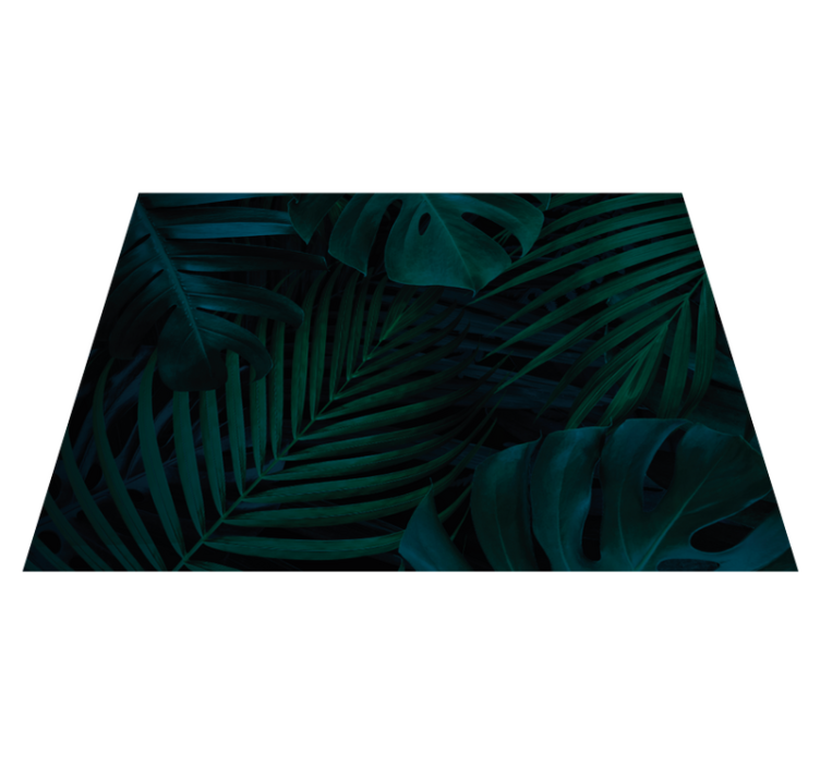 Tropical Foliage floral rug - TenStickers