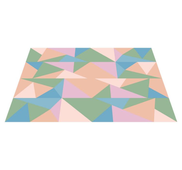 Pastel Triangles geometric rug - TenStickers