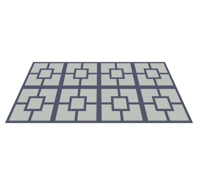 Geometric Square Pattern geometric vinyl rug - TenStickers
