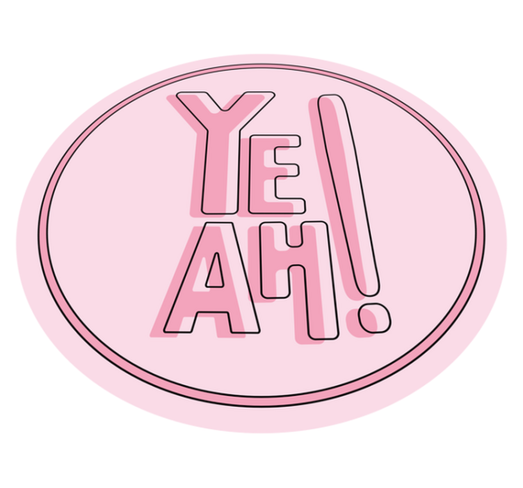 Expressive Text Motif custom rug - TenStickers