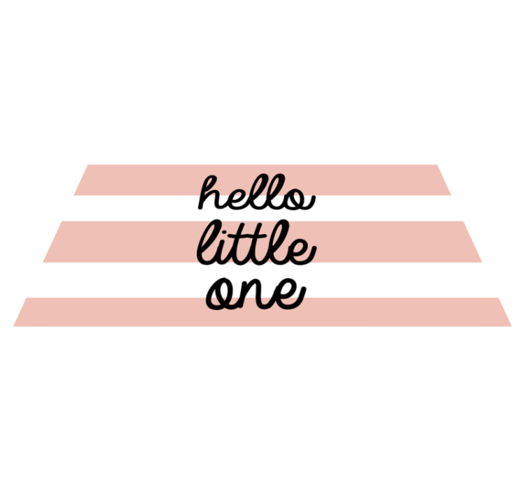 Nursery Striped Greeting nursery vinyl rug - TenStickers
