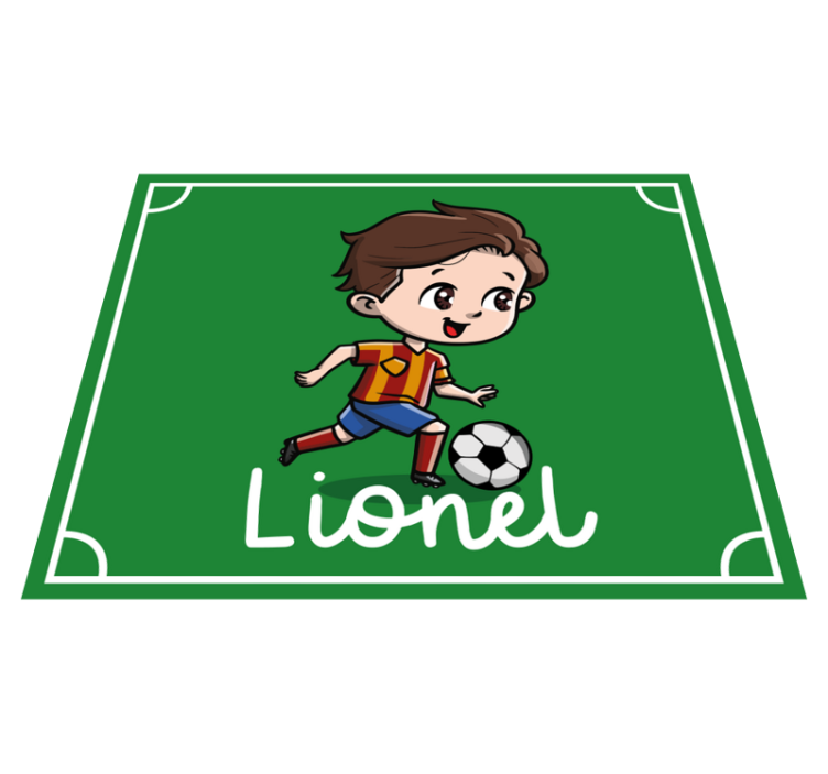 Customizable Soccer custom floor mat - TenStickers