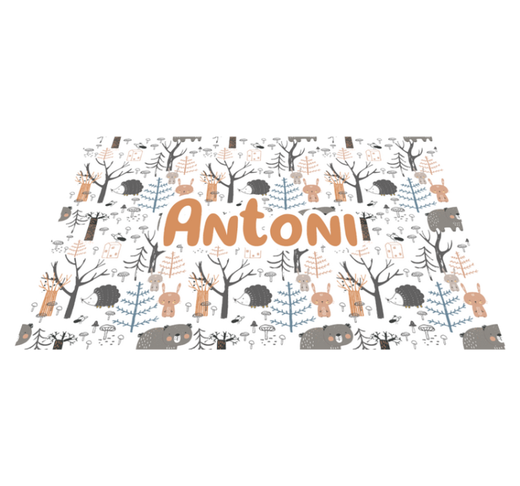 Customized Woodland custom vinyl rug - TenStickers