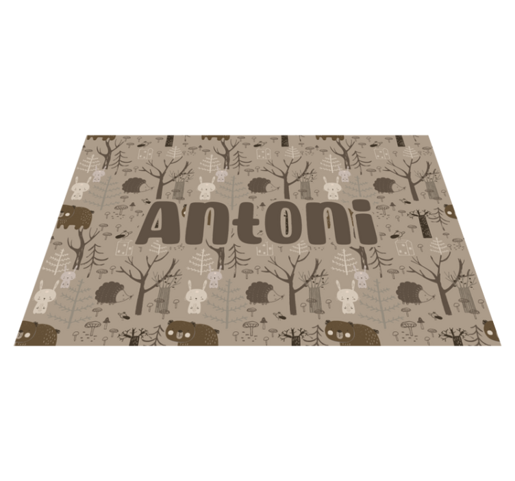 Enchanted Forest custom vinyl rug - TenStickers
