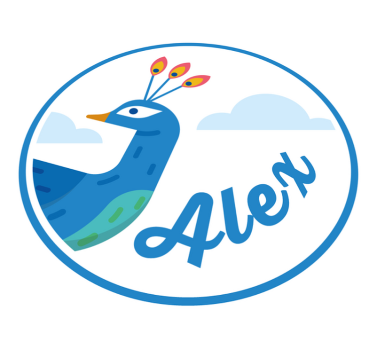 Customizable Peacock custom vinyl rug - TenStickers