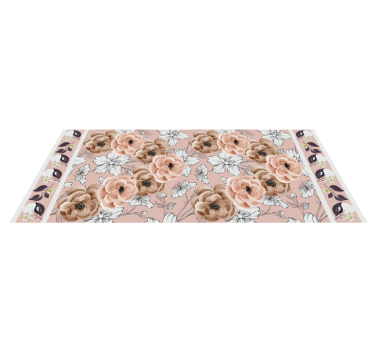Floral Botanical Elegance floral vinyl rug - TenStickers