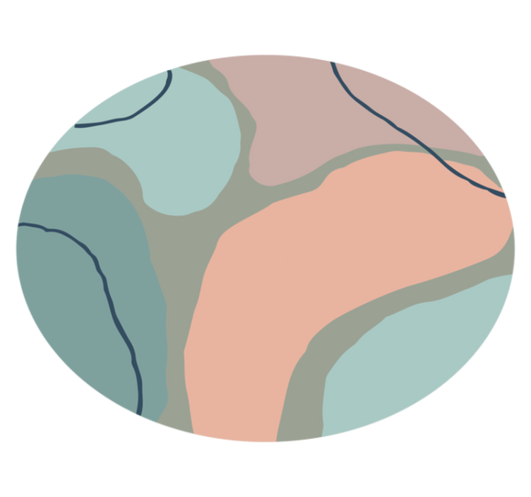 Abstract Geometric Shapes minimal vinyl rug - TenStickers