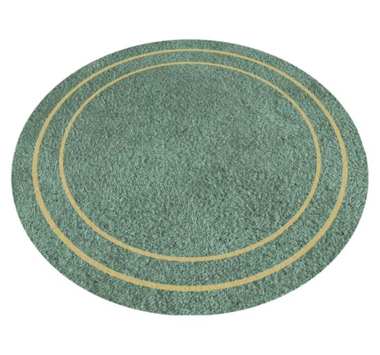 Circular Minimal Design minimal vinyl rug - TenStickers