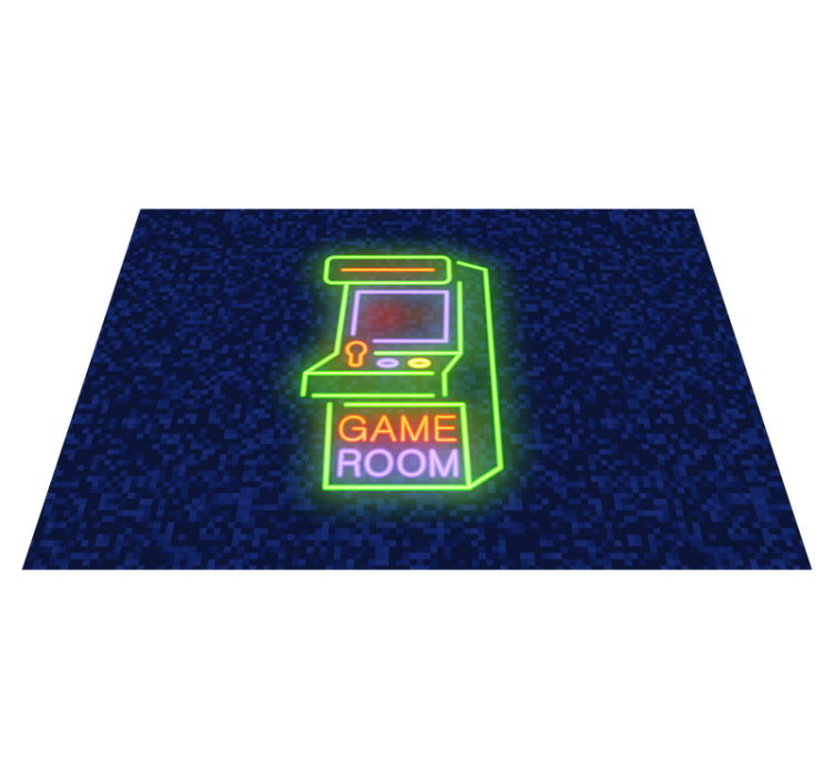 Game Room Glow teen vinyl rug - TenStickers