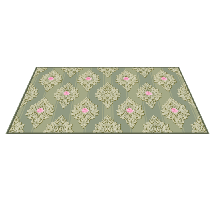Vintage Floral Pattern Decor floral rug - TenStickers