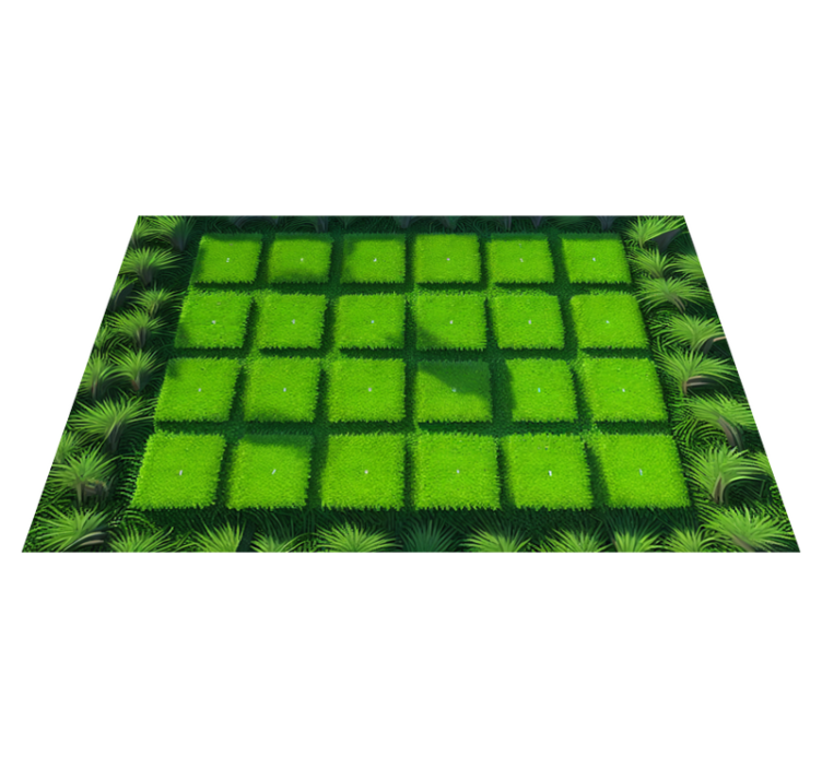 Cubed turf soil nature rug - TenStickers