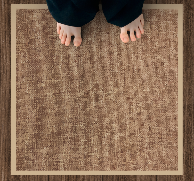 Beige colour natural fiber texture carpet - TenStickers
