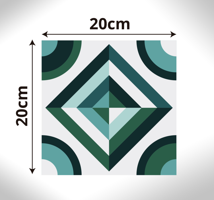 Retro figures mosaic vinyl rug - TenStickers