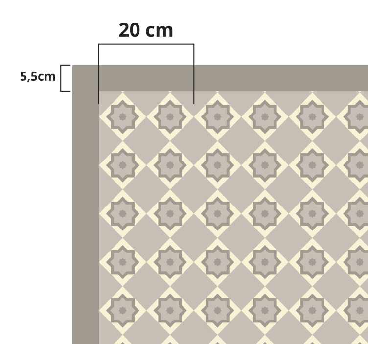 Cement beige tiles  tile carpet - TenStickers