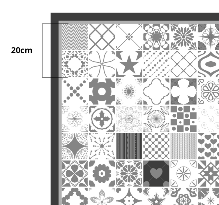 Patchwork Tile Composition tile carpet - TenStickers