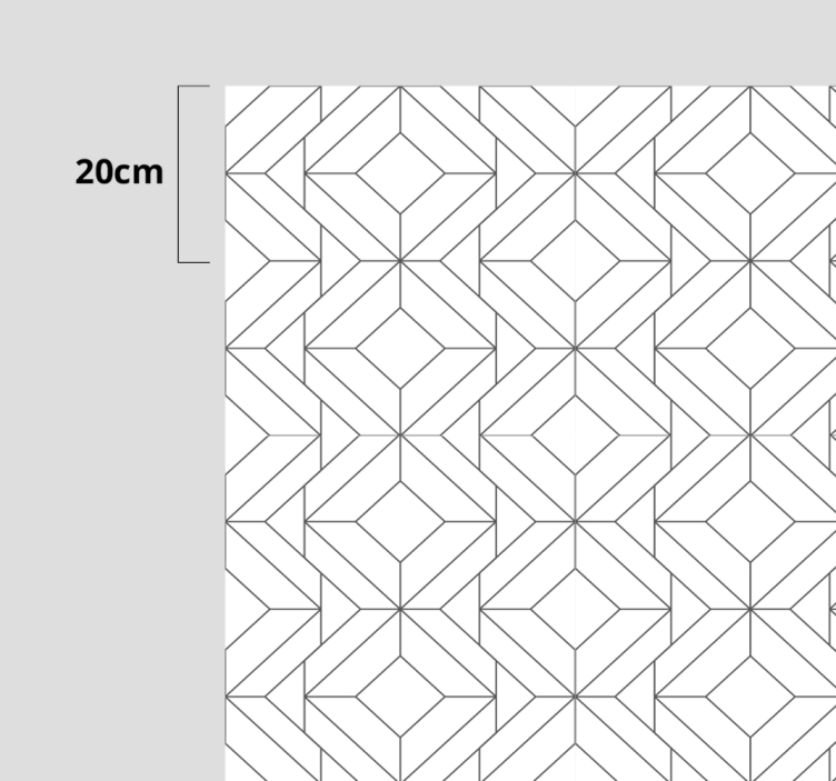 White Pattern geometric vinyl rug - TenStickers