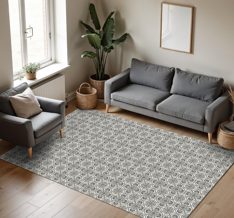 Mosaic vinyl rug with elegant mosaic design - TenStickers