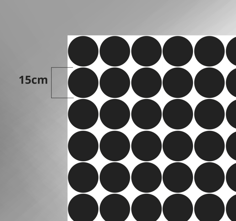 Black dots pattern geometric rugs - TenStickers