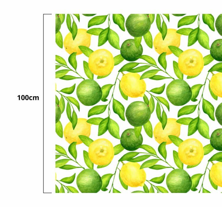 Citrus Leaf Overlay kitchen vinyl rug - TenStickers