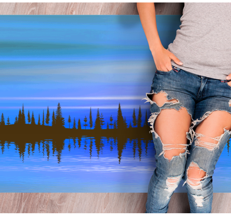 Abstract Landscape Blend nature vinyl rug - TenStickers