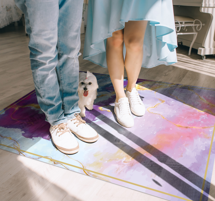 Abstract Marbled textured vinyl rug - TenStickers