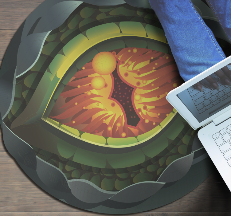 Abstract Nature Eye nature vinyl rug - TenStickers