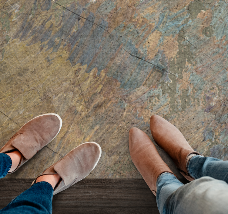 Abstract Textured Overlay textured vinyl rug - TenStickers