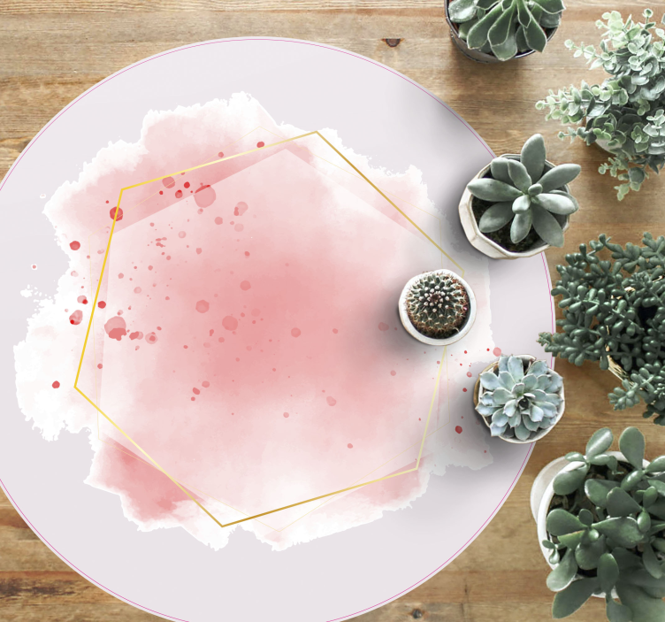 Abstract Watercolor minimal vinyl rug - TenStickers