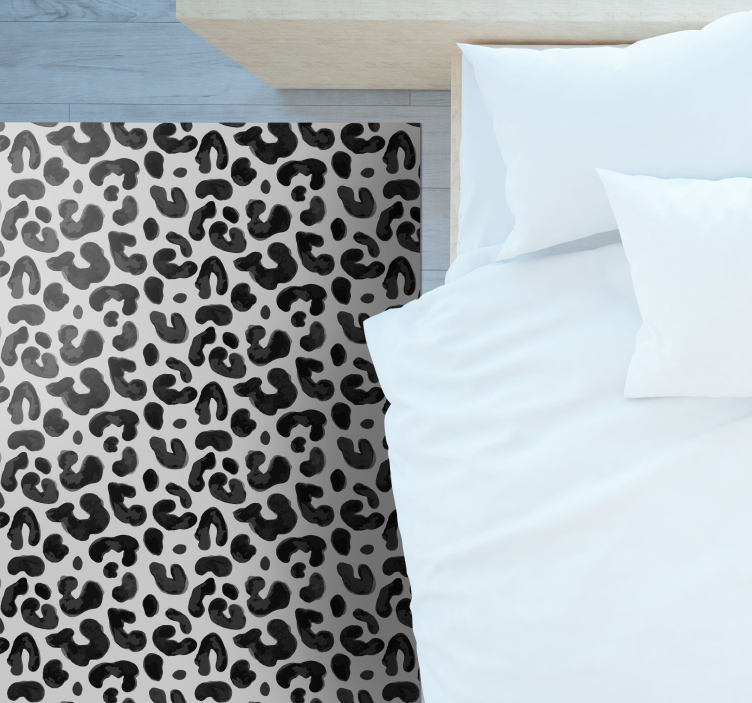 Animal print black animal print vinyl rug - TenStickers