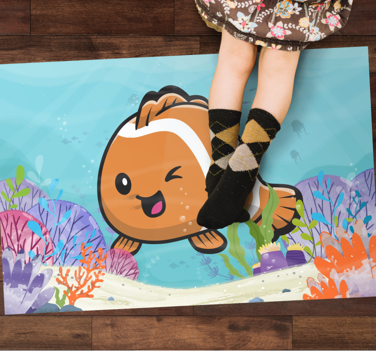 Animated Aquatic Adventure playroom carpet - TenStickers