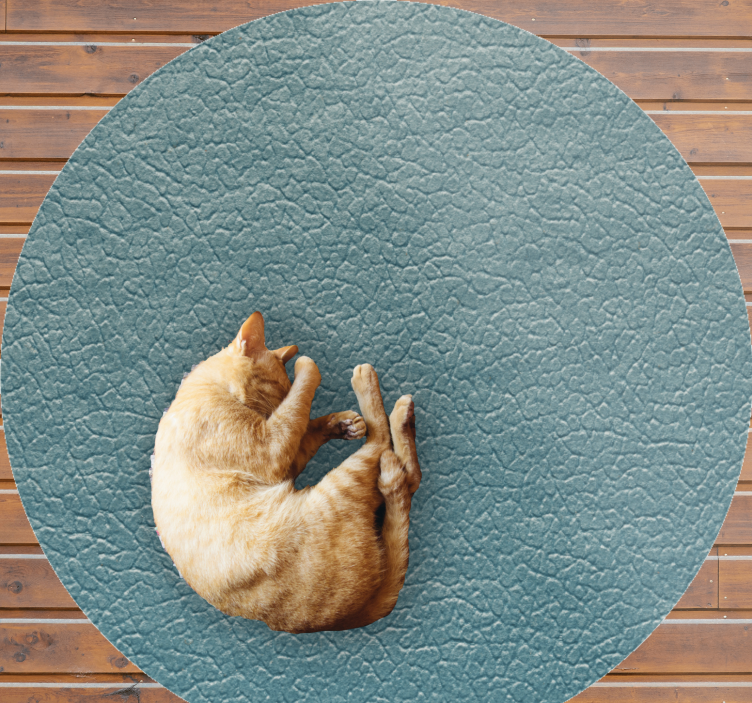 Textured vinyl rug with cracked teal effect - TenStickers